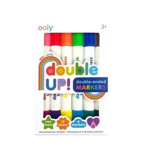 Carioci duble lavabile Double Up! - set de 6 carioci, 12 culori imagine