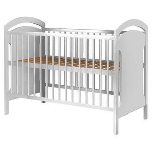 Patut copii din lemn Hubners Anita 120x60 cm alb imagine