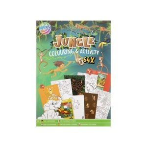Carte de colorat cu activitati, Jungla, A4, 64 pagini imagine