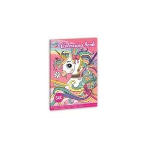 Carte de colorat, A4, 64 pagini, unicorni imagine