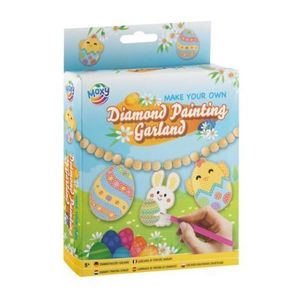Set creativ DIY, Ghirlanda de Paste, cu tehnica diamond painting imagine