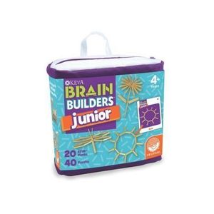 Joc logic cu provocari, cu piese din lemn, Keva Brain Builders Junior imagine