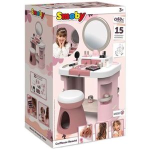 Salon de infrumusetare Smoby My Beauty Dressing Table roz cu 15 accesorii imagine
