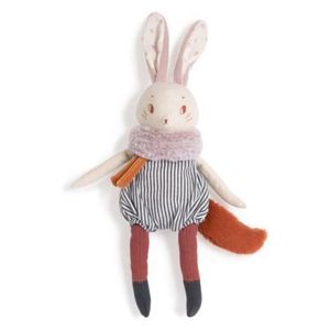 Jucarie textila 44 cm, iepure plume, moulin roty imagine