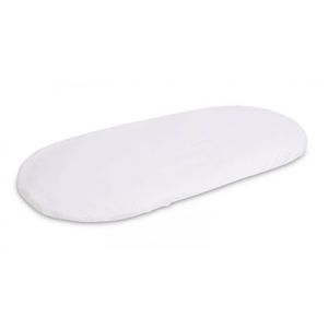 Cearsaf de bumbac jersey cu elastic Sensillo 90x40 cm Alb imagine