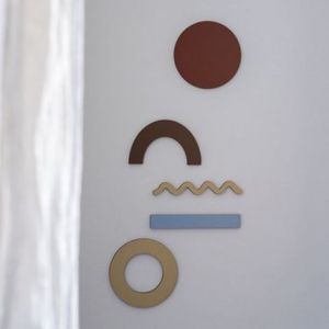 Set forme de perete din lemn - compozitie nr.84 imagine