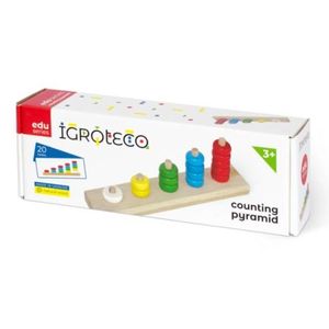 Piramida de numarare din lemn, 16 piese imagine