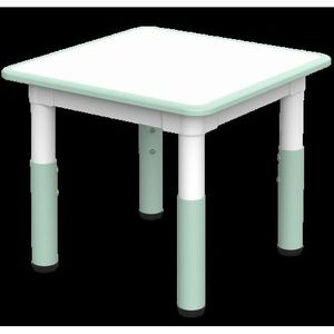 Masa alb-turcoaz patrata din plastic reglabila mas 1-3 pentru gradinita imagine