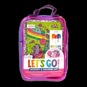 Kit portabil de activitati si colorat - Unicorni - Let s Go! Unicorn Candy Town imagine