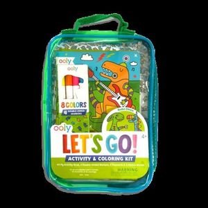 Kit portabil de activitati si colorat - Dinozauri Roboti - Let s Go! Robo Dinos imagine