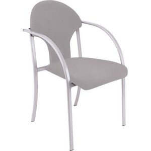 Scaun confortabil Conference Visa gri, inaltime sezut 47 cm, sala profesorala, sala de asteptare imagine