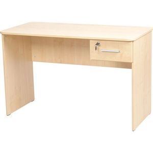 Birou catedra 120x60x76 cm, colturi rotunjite, 1 sertar lateral cu incuietoare, culoare artar imagine