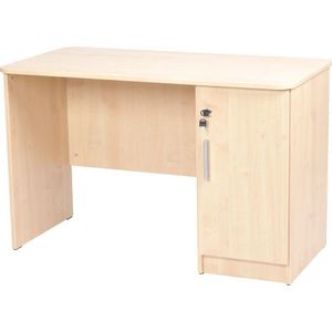 Birou catedra 120x60x76 cm, colturi rotunjite, 1 corp lateral dreapta cu incuietoare, culoare fag imagine