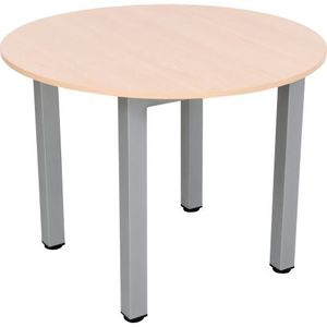 Masa rotunda, diam 100 cm, inaltime 76 cm, culoare artar, scoala, sala asteptare imagine