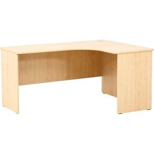 Birou de colt stanga, pentru profesor, invatator, culoare artar, 160 x 120 x 76 cm imagine