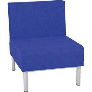 Fotoliu albastru inchis 62 x 70 x 80 cm, tesatura ignifuga, rezistenta la murdarie, recomandat pentru gradinite si scoli imagine