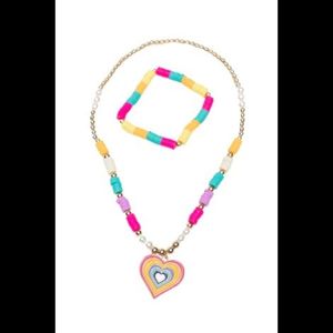 Bijuterii colier si bratara love copii imagine