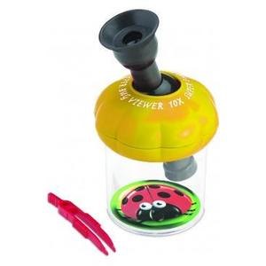 Cutie cu microscop pentru observarea insectelor. Galben imagine