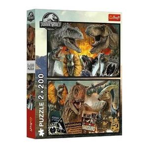 Puzzle 2 x 200: Jurassic World. Lume preistorica imagine