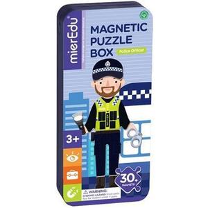 Puzzle magnetic in cutie metalica: Politist imagine