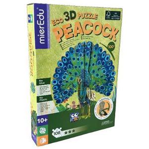 Puzzle 3D Eco: Paun imagine