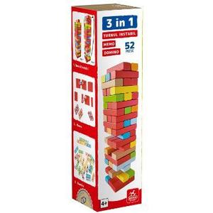 Joc educativ 3 in 1. Turnul instabil, memo, domino imagine