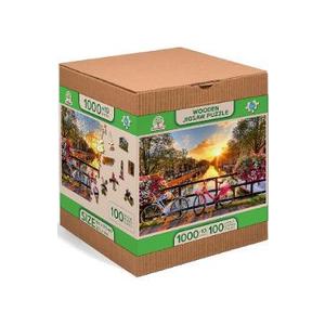 Puzzle 1010 din lemn: Bicicletele din Amsterdam imagine