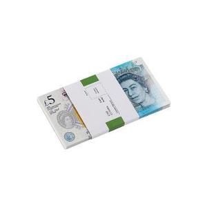 5 Lire Sterline. Set de 100 Bancnote decorative pentru jocuri, video, TikTok, Monopoly imagine