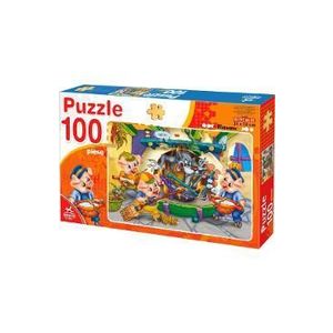 Puzzle 100. Basme: Cei trei purcelusi imagine