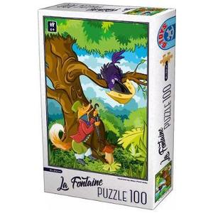 Puzzle 100: La Fontaine. Vulpea si corbul imagine