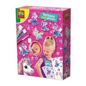 Set tatuaje si sclipici. Unicorni imagine