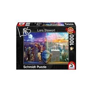 Puzzle 1000. Night and day New York imagine