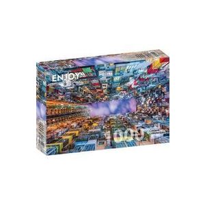 Puzzle 1000: Colorful Apartment Buildings. Hong Kong imagine