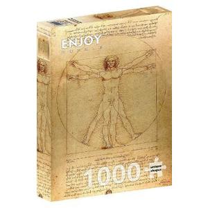 Puzzle 1000: The Vitruvian Man. Leonardo da Vinci imagine