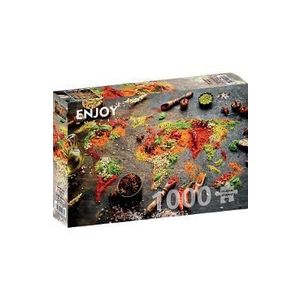 Puzzle 1000: World Map in Spices imagine