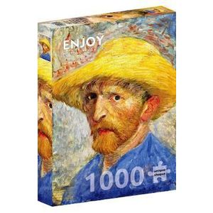 Puzzle 1000: Self-Portrait with a Straw Hat. Vincent Van Gogh imagine