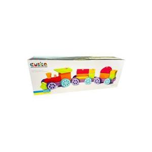 Jucarie din lemn: Trenulet Rainbow Express imagine