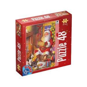 Puzzle Craciun 48 piese. Rosu imagine