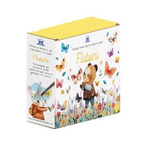 Puzzle magic de colorat cu apa: Fluturii imagine