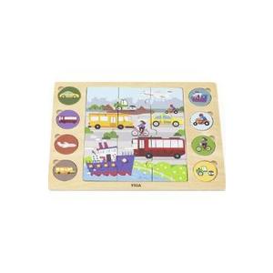 Puzzle de lemn: Gaseste si potriveste. Mijloace de transport imagine