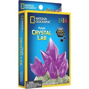 Mini laborator de crestere a cristalelor Violet. Kit educativ STEM imagine