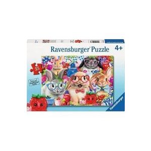 Puzzle 35 piese: Iepurasi si fructe de padure imagine