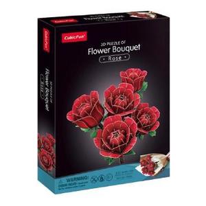 Puzzle 3D: Buchet de flori. Trandafiri imagine