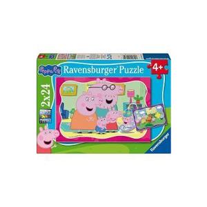 Puzzle 2x24 piese. Familia Peppa Pig imagine