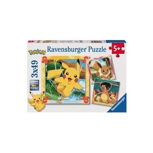 Puzzle 3x49 piese. Pokemon imagine