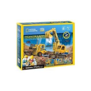 Joc educativ 3D: Excavator si stivuitor. Kit STEM imagine