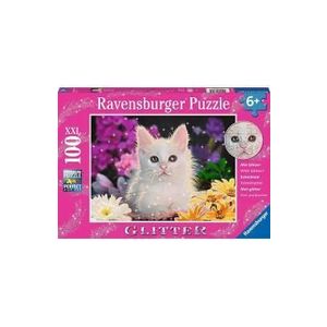 Puzzle 100. Cu sclipici. Pisicuta imagine