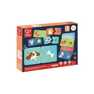 Puzzle: Potriveste perechea. Animale si gustari imagine