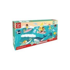 Puzzle 3 in 1. Prietenii oceanului + 12 piese storytelling imagine