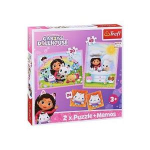 Puzzle 2 in 1 + Memos. Gabby's Dollhouse imagine